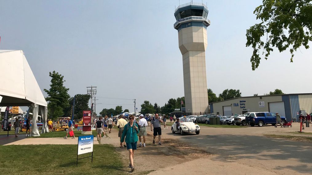 Behind the scenes of the "World's Busiest Air Traffic Control Tower" at the EAA's AirVenture in Oshkosh, Wis. on July 23, 2018. (WLUK/Monique Lopez)