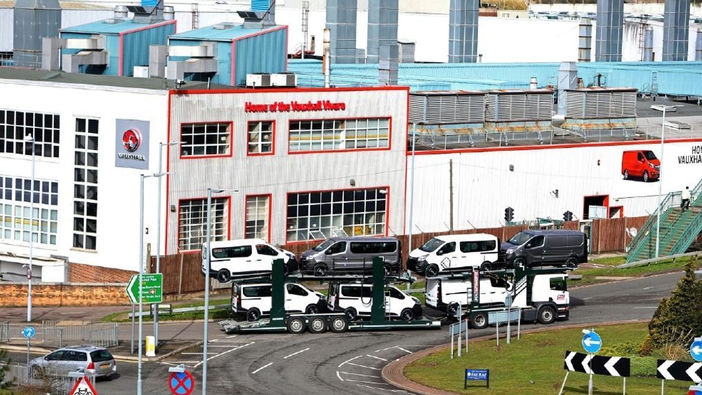 A general view of the Vauxhall plant in Luton, England. General Motors is selling its unprofitable European car business to the French maker of Peugeot, marking the American company's retreat from a major market and raising concerns of job cuts in the region. With the $2.33 billion deal announced Monday, GM is giving up brands — Opel in Germany and Vauxhall in Britain — that have given it a foothold in the world's third-largest auto market since the 1920s. (Steve Parsons/PA via AP)