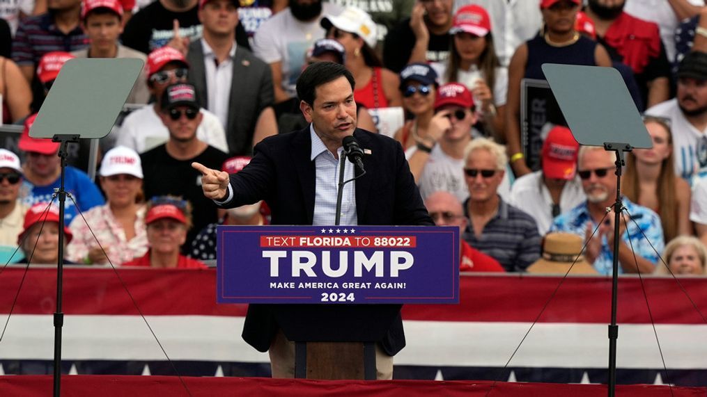 Sen. Marco Rubio, R-Fla., arrives to speak before Republican presidential candidate former President Donald Trump at a campaign rally at Trump National Doral Miami, Tuesday, July 9, 2024, in Doral, Fla. (AP Photo/Marta Lavandier)