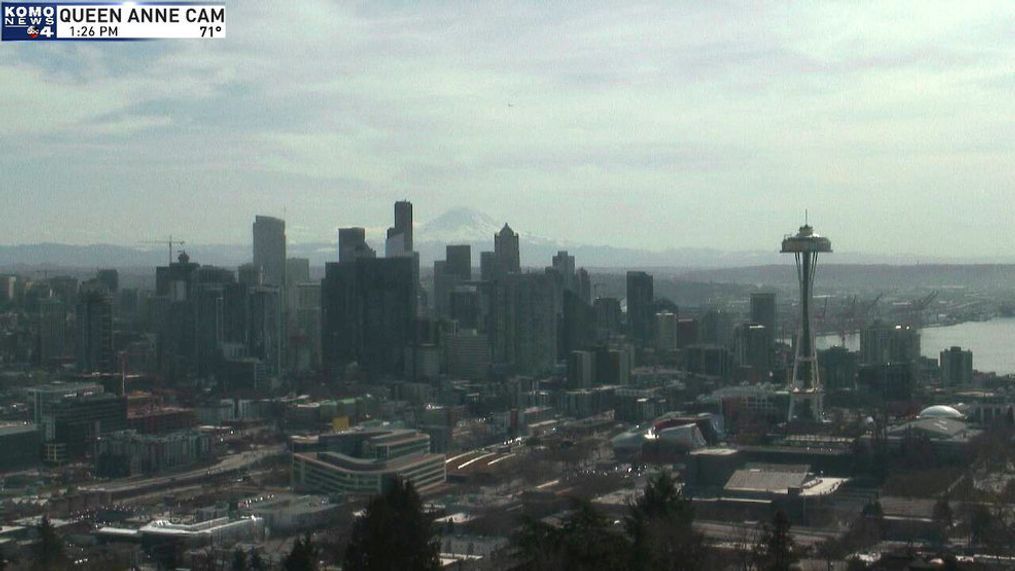 The view of Seattle from KOMO's Queen Anne Tower Camera{p}{/p}