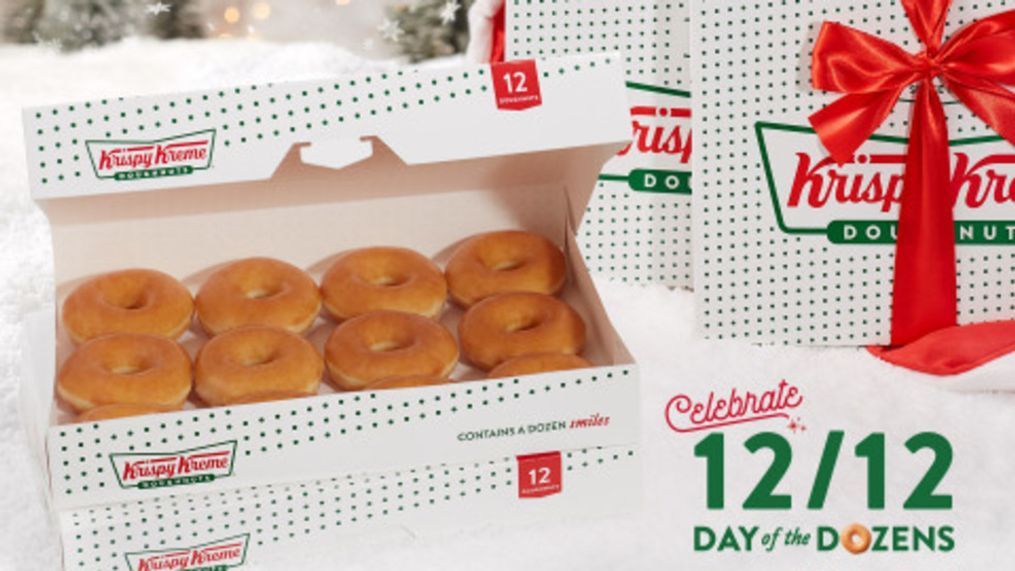  Krispy Kreme is selling its Original Glazed donuts for $1 as part of their 'Day of the Dozens.' (Krispy Kreme)