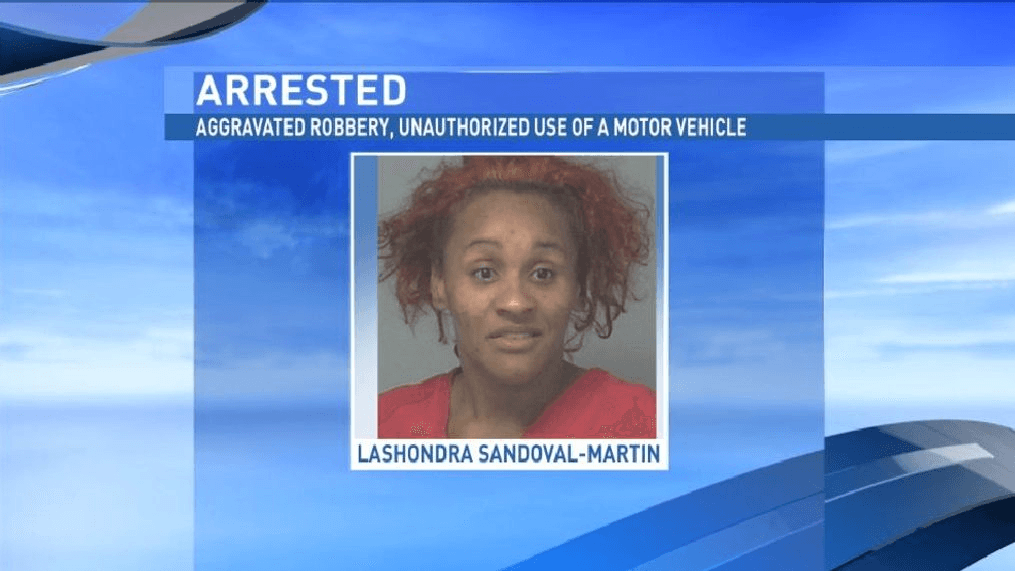 31-year-old Lashondra Deniece Sandoval-Martin was booked into the Potter County Jail for aggravated robbery and unauthorized use of a motor vehicle following an attempted bank robbery. (Photo: Potter County Sheriff's Office)