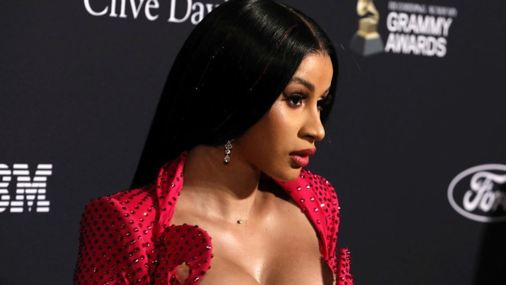 Cardi B arrives at the Pre-Grammy Gala And Salute To Industry Icons at the Beverly Hilton Hotel on Saturday, Jan. 25, 2020, in Beverly Hills, Calif. (Photo by Mark Von Holden/Invision/AP)