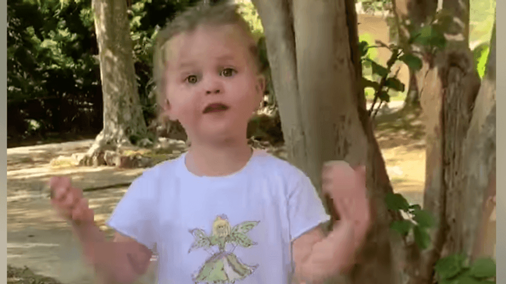 3-year-old recites the Lord's prayer (Sandi Gilbert Prater/Facebook)