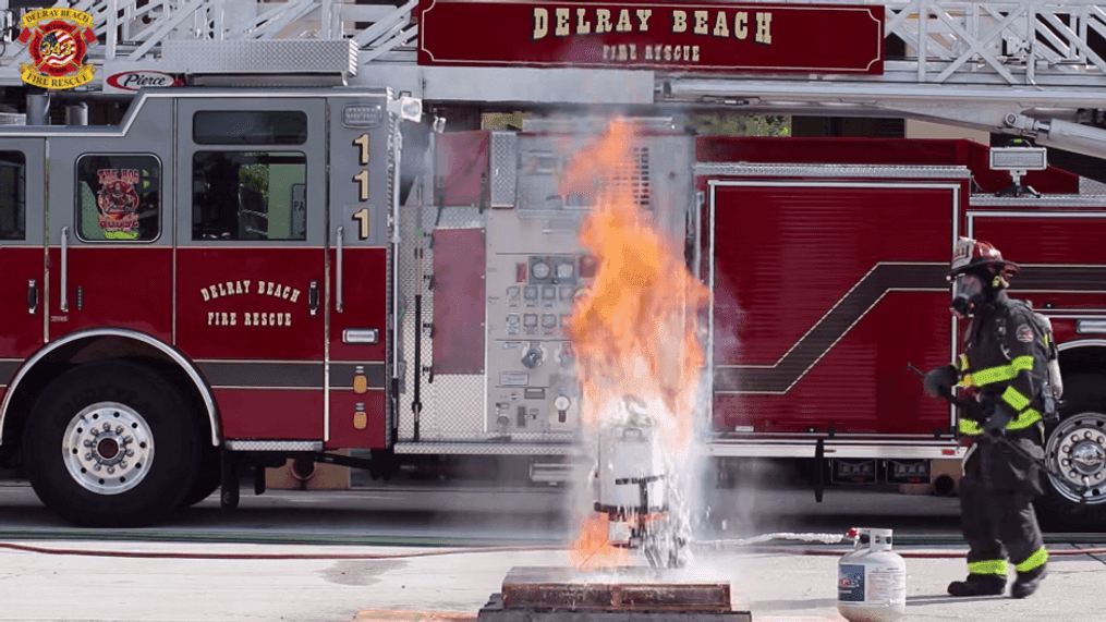 A fire department released a video on 'what not to do' while frying Thanksgiving turkey. (Courtesy: Delray Beach Fire Rescue)