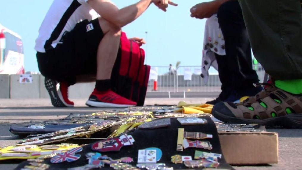 Grissom says it's not really about the number of pins. "It's about the moments between pin traders. I've had about ten thousand moments." 8/8/16 (Reed Cowan | KSNV)