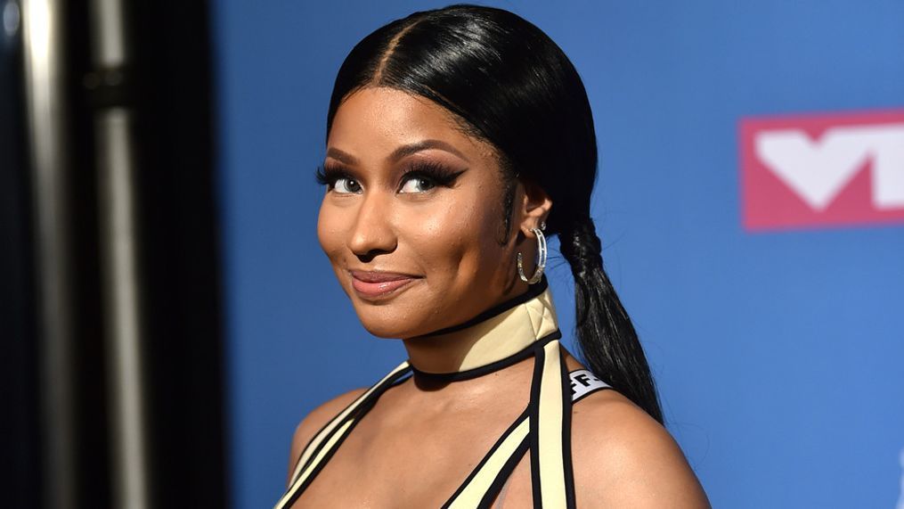 FILE - Nicki Minaj appears at the MTV Video Music Awards in New York on Aug. 20, 2018. Minaj will receive the Video Vanguard Award at the MTV Awards later this month. Minaj, who has won five MTV trophies for such hits as “Anaconda,” “Chun-Li” and “Hot Girl Summer,” will get the award and perform at the ceremony on Aug. 28 at the Prudential Center in Newark, N.J. (Photo by Evan Agostini/Invision/AP, File)