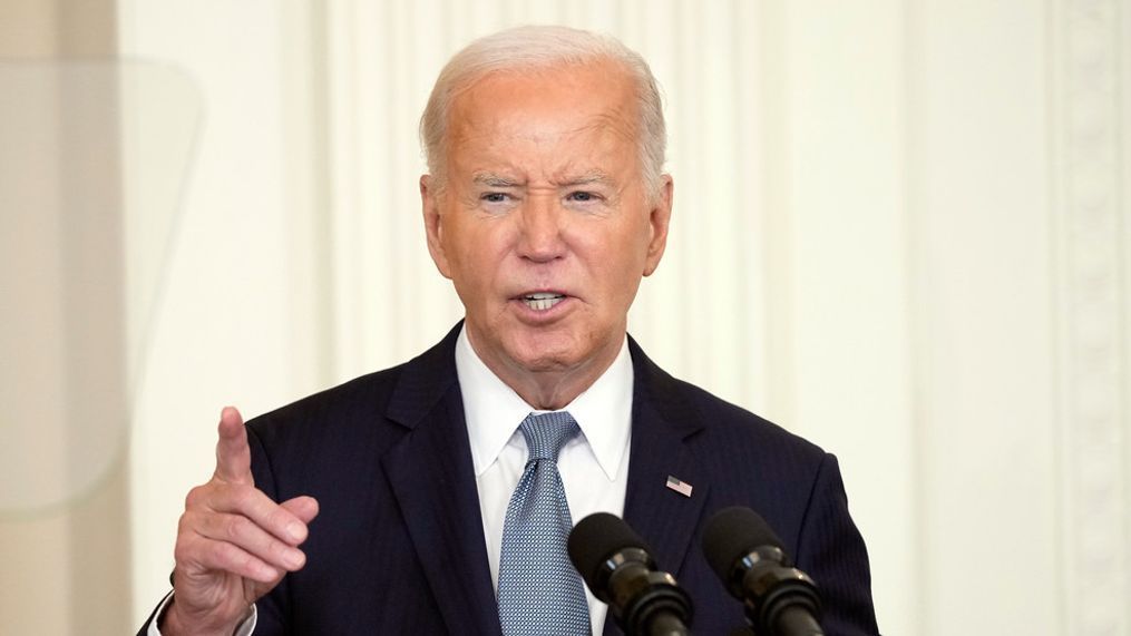 President Joe Biden speaks during a Medal of Honor Ceremony at the White House in Washington, Wednesday, July 3, 2024. (AP Photo/Susan Walsh)