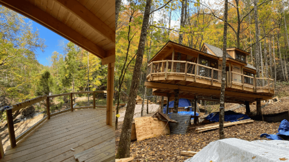 New treehouses coming to the Smokies. (Treehouse Grove at Norton Creek photos){p}{/p}