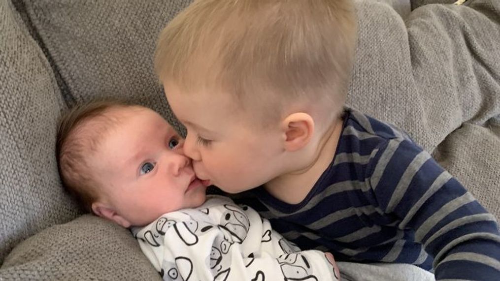 "My two sons Noah and Colton, we love how much big brother Colton loves his new little brother!"{&nbsp;} (Photo: Felicia Russell)