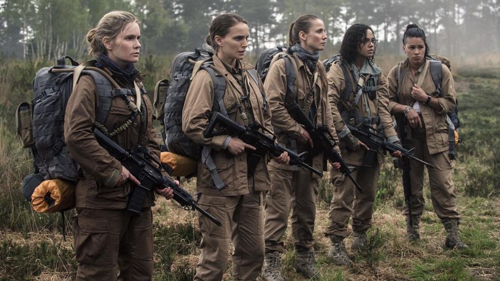 Gina Rodriguez, Jennifer Jason Leigh, Natalie Portman, Tessa Thompson and Tuva Novotnyin Annihilation from Paramount Pictures and Skydance.{&nbsp;}(Photo: Paramount Pictures)