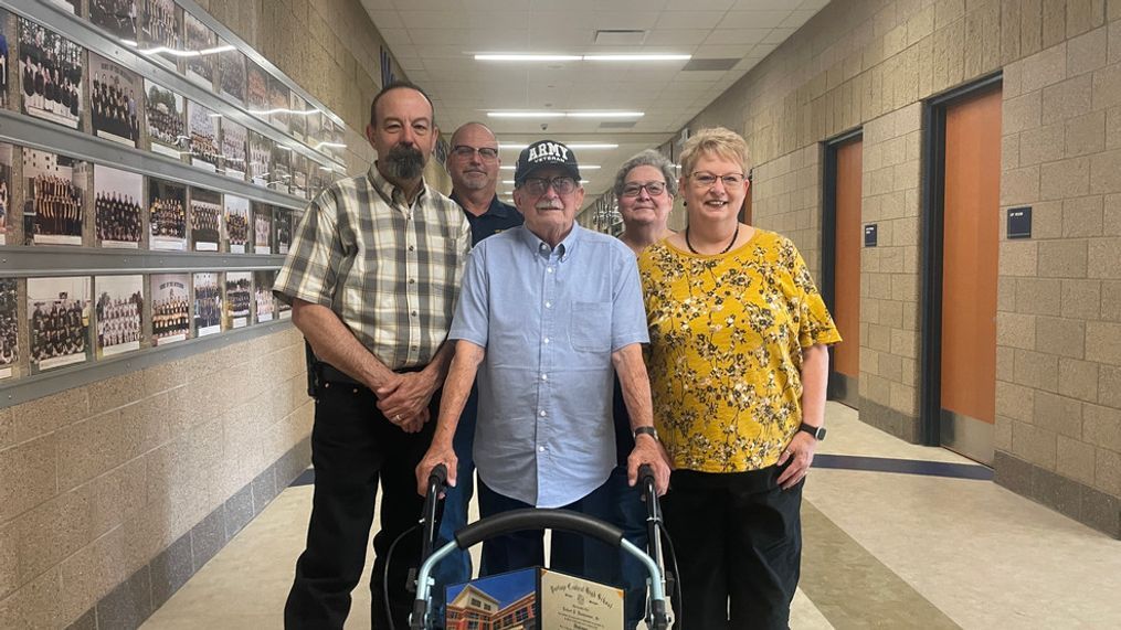 90-year-old veteran Robert Bonhomme, received his high school diploma Monday, June 10, 2024. (Michael Abels/WWMT)