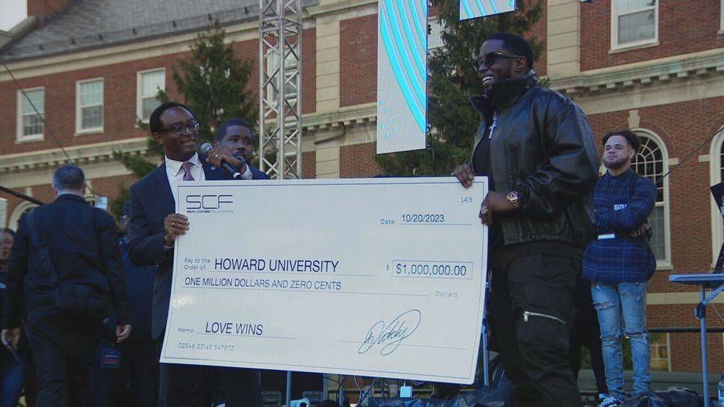 FILE – Howard University alumnus and legendary rapper Sean “Diddy” Combs made a surprise return to his alma mater for homecoming weekend and came with a generous gift. (7News)