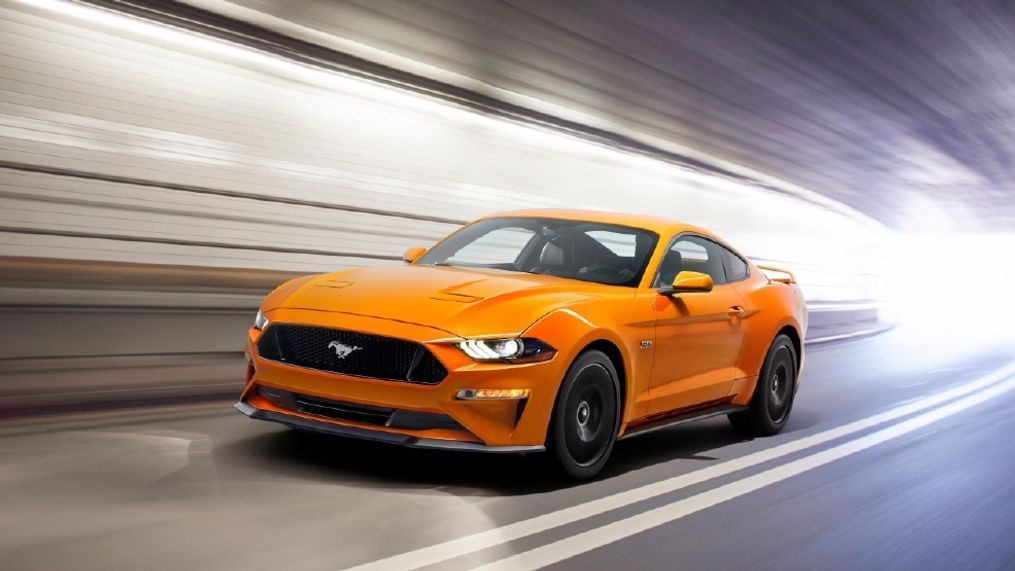 2018 Ford Mustang V8 GT with Performance Package in Orange Fury (Photo courtesy of Ford Motor Co.)