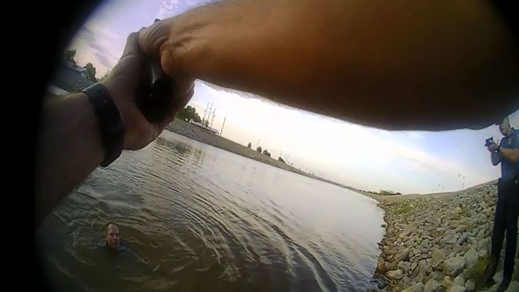 Body camera footage shows the end of a pursuit May 7 in Oklahoma City. (Oklahoma City Police Department)