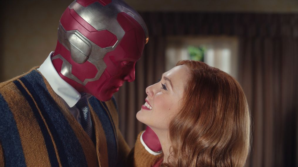 Elizabeth Olsen as Wanda Maximoff and Paul Bettany as Vision in Marvel Studio's WANDAVISION exclusively on Disney+ (Photo: Marvel Studios) 