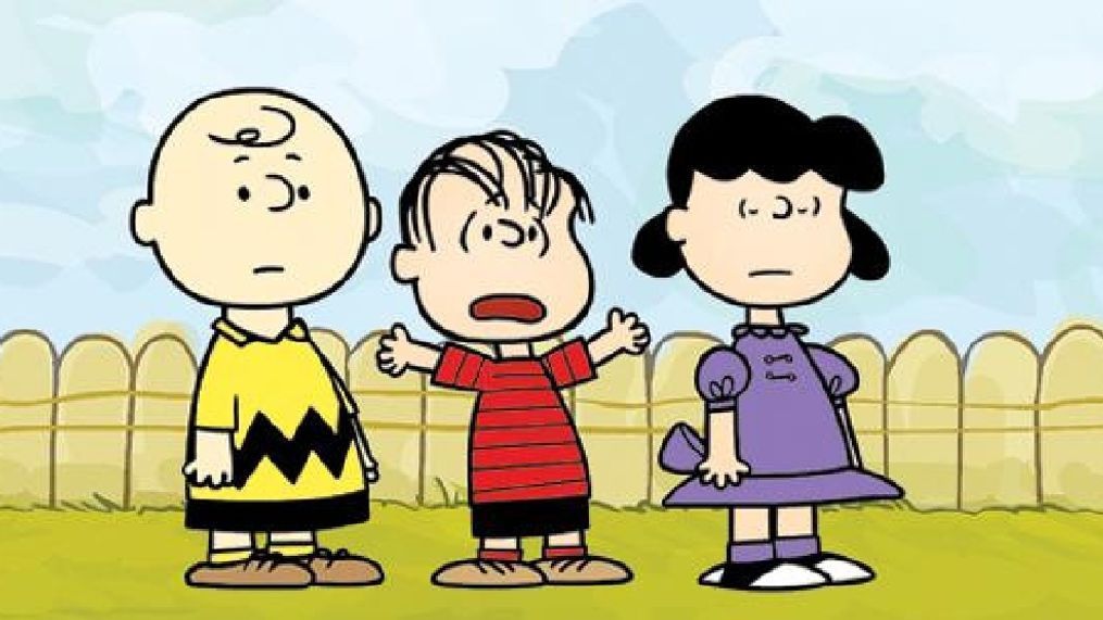 Charlie Brown, left, Linus and Lucy are shown in a still from a new animated webisode series for “Peanuts.” (AP Photo, file)