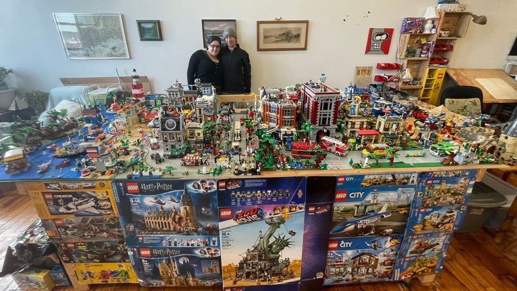 Amanda and Christian Bertram share their incredible LEGO city. (WJAR)