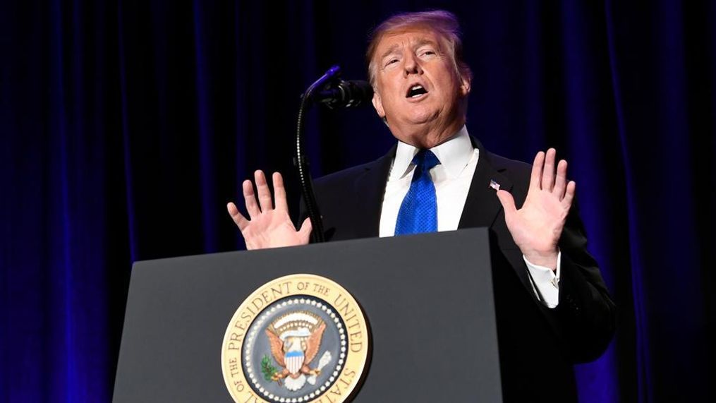 President Donald Trump speaks at the Major County Sheriffs and Major Cities Chiefs Association Joint Conference in Washington, Wednesday, Feb. 13, 2019. (AP Photo/Susan Walsh)