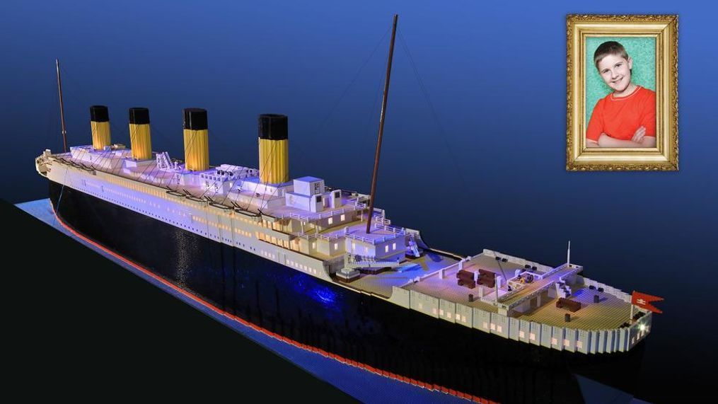 Brynjar Karl Bigisson's LEGO Titanic model is on display in Tennessee. (Titanic Museum Attraction)