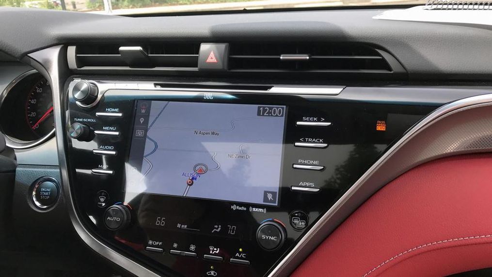 The embedded navigation system in the 2018 Toyota Camry. Map updates are free during the trial period, and a fee schedule has yet to be determined for updates after the trial runs out. (Sinclair Broadcast Group / Jill Ciminillo)