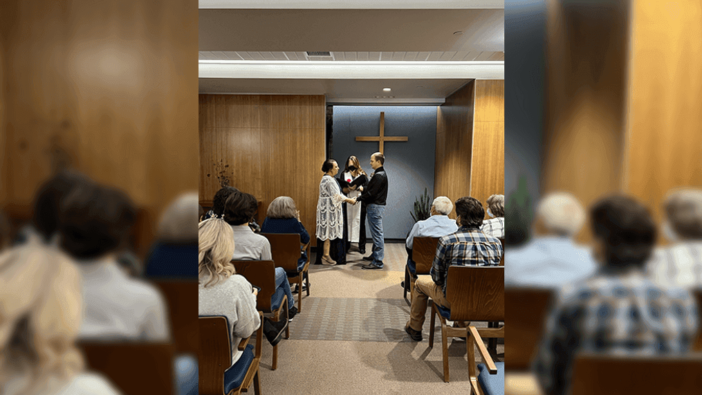 Allie Scheetz and her fiancé Andrew Ensign got married at OhioHealth Riverside Methodist Hospital on Nov. 4, 2023. (OhioHealth)