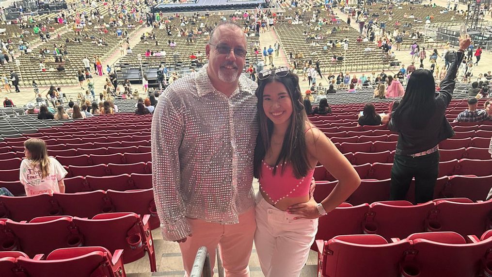 Hanford dad caught watching monitor, not Taylor Swift at show, goes viral (Photo: Johnson Family)