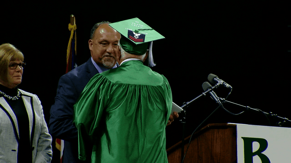 Navy veteran gets his diploma 60 years later (WKRC)