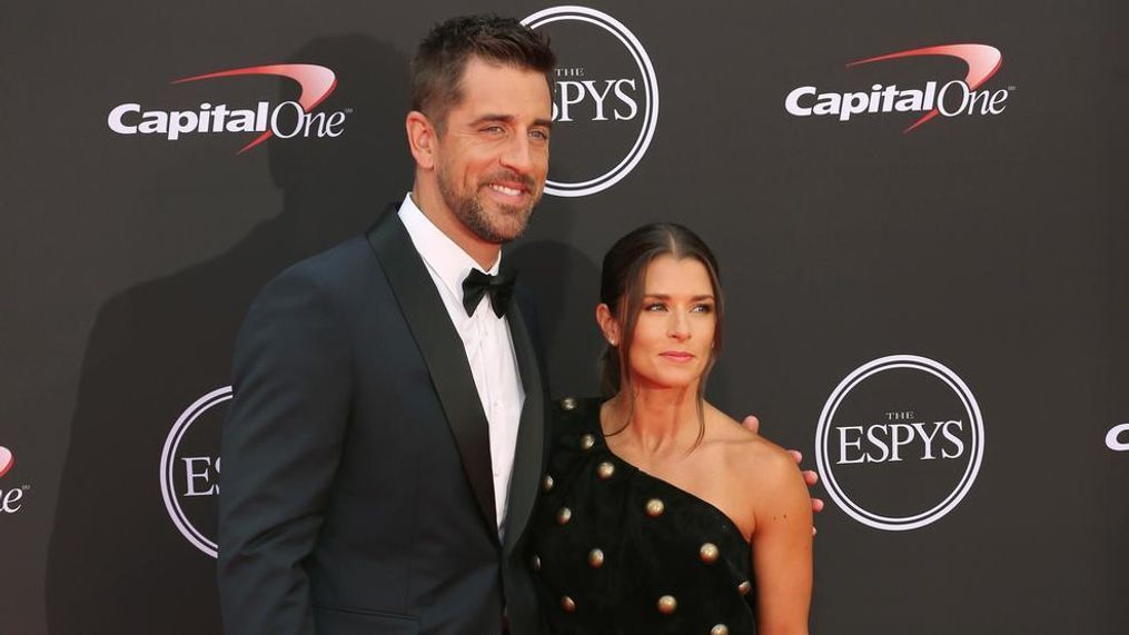 Green Bay Packers quarterback Aaron Rodgers, left, and host Danica Patrick arrive at the ESPY Awards at Microsoft Theater on Wednesday, July 18, 2018, in Los Angeles. (Photo by Willy Sanjuan/Invision/AP)