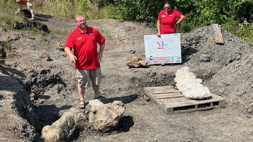 A rare dinosaur bone bed was recently discovered at M-NCPPC Dinosaur Park in Laurel, Maryland. (7News)