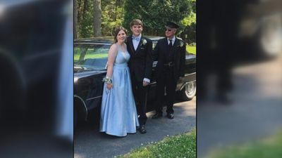 Image for story: Bus driver drives his monitor to her senior prom in style 