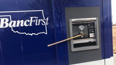 Image for story: Oklahoma man accused of striking ATM with pickaxe for not returning debit card