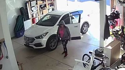 Image for story: VIDEO: Woman pulls into open garage, loads up her car and drives away