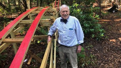 Image for story: 20-year-old man builds homemade rollercoaster for 83-year-old grandfather