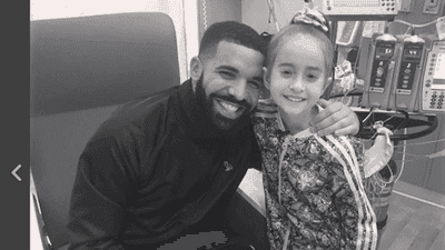 Image for story: Drake visits young girl awaiting heart transplant who did "In My Feelings" Challenge 