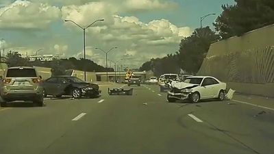 Image for story: WATCH: Dashcam captures multi-car pile-up in Kansas