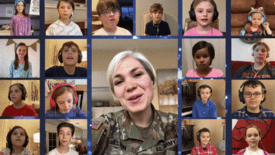 Image for story: US Soldier virtually unites children to sing 'Sound of Music' classic over video call