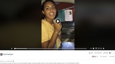 Image for story: South Carolina teen sings serenade in McDonald's drive thru 