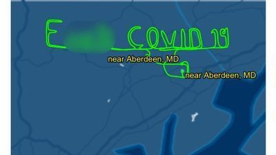 Image for story: 'F*** COVID-19.' Maryland pilot maps out clever flight path directed at coronavirus