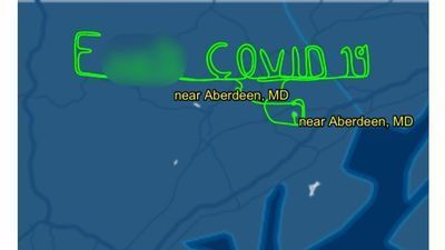 Image for story: 'F*** COVID-19.' Maryland pilot maps out clever flight path directed at coronavirus