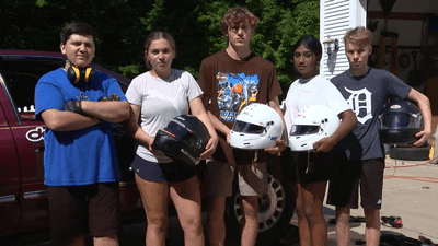 Image for story: 5 teens work to transform '98 Cadillac into prize-winning racecar