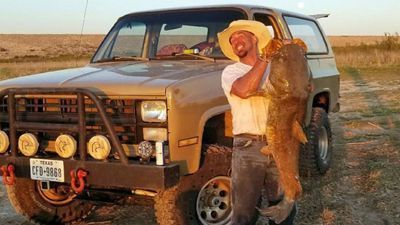 Image for story: Possible record catfish caught at lake in San Angelo