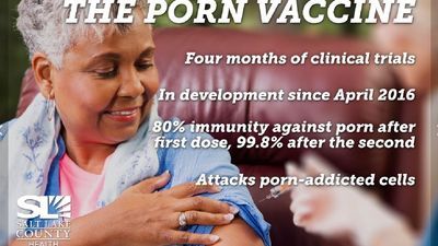 Image for story: Salt Lake Co. Health Department announces 'porn vaccine' on April Fools' Day