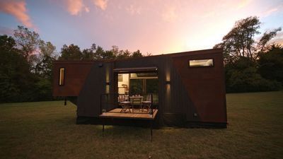 Image for story: Dunkin' builds tiny home that runs on coffee