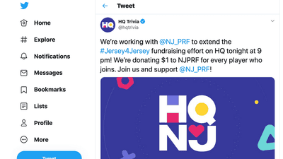 Image for story: HQ Trivia app raises money for New Jersey's coronavirus fund