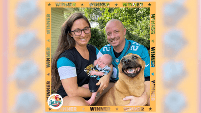 Image for story: Florida couple wins $1 million scratch-off just 3 weeks before their first baby