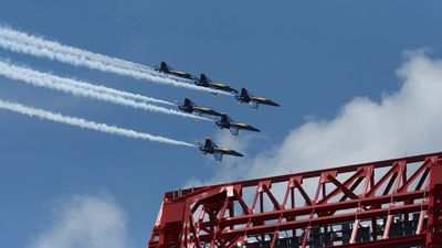 Image for story: GALLERY: Blue Angels fly over Middle Tennessee to honor healthcare workers