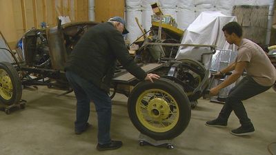 Image for story: 91-year-old car enthusiast, teen bond over restoring vintage Model A Ford