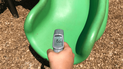 Image for story: Parents beware: Scorching temperatures make for even hotter playground equipment