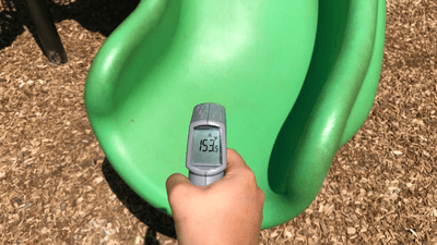 Image for story: Parents beware: Scorching temperatures make for even hotter playground equipment